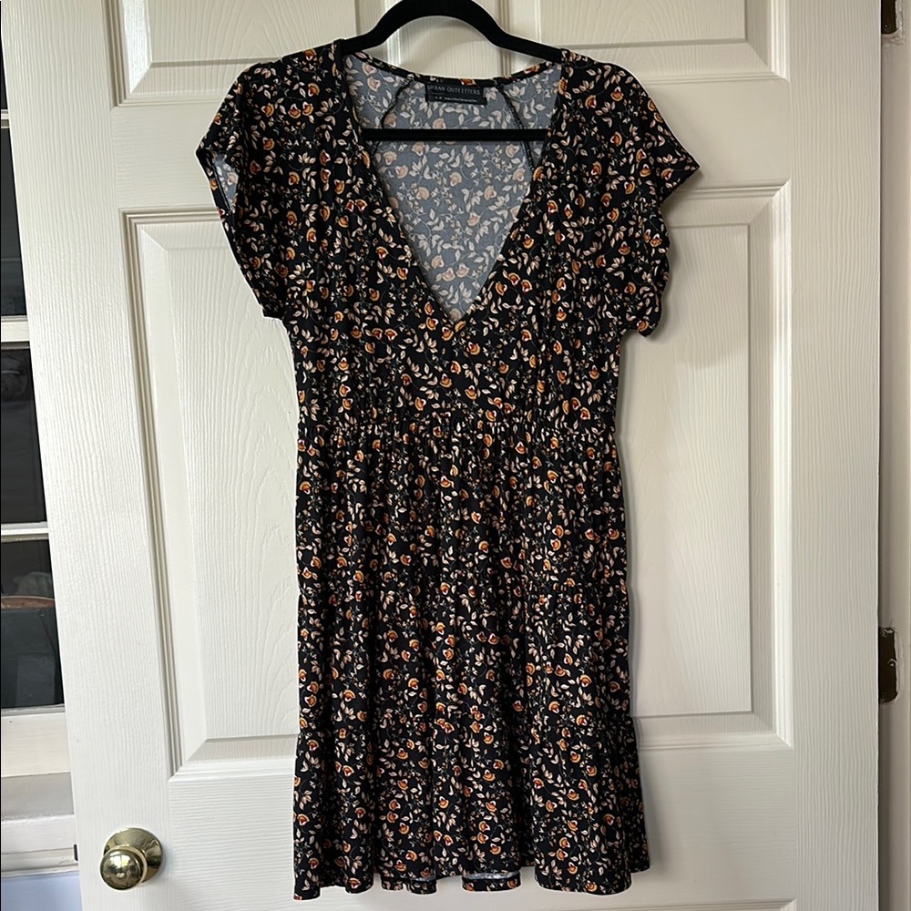 Urban Outfitters Black Floral Mini Dress